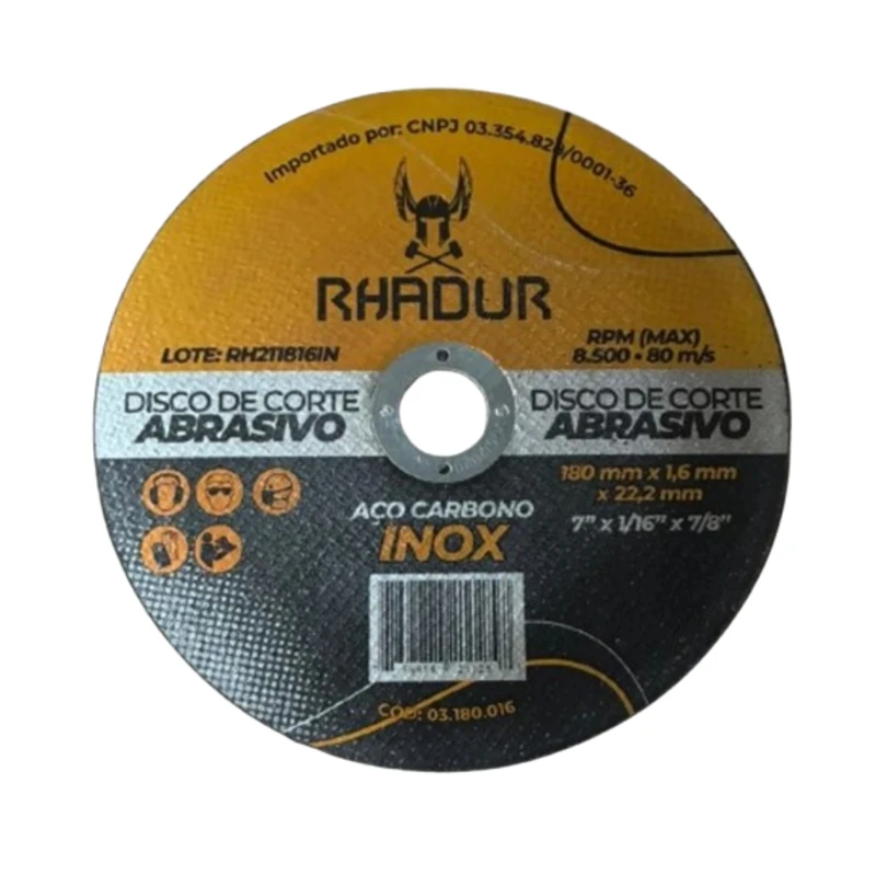 Disco de corte 180 X 1.60 X 22.2